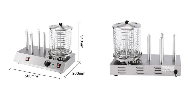 Commercial Catering Equipment Hot Dog Cooking Machine Bread Hot Dog Warmer Electric Hot Dog Machine with Bun Warmer