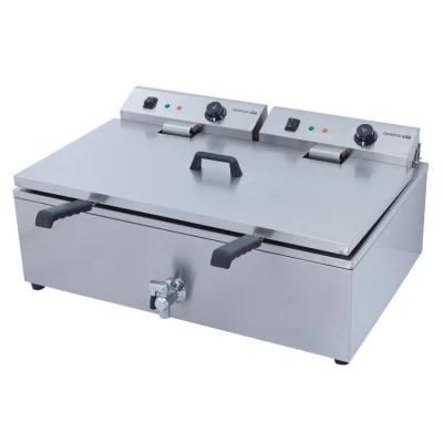 Electric Fryer Double Tanks Deep Fat Frying Machine