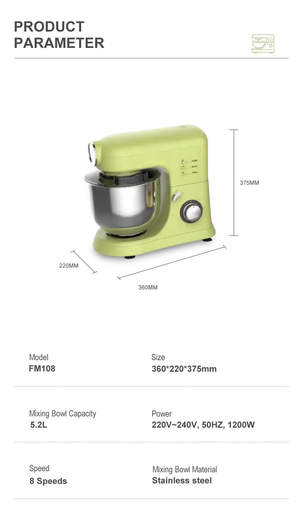 Easy to Operate Personalized Design 3 in 1 Stand Mixer Variable 8 Speed with Pulse Multi Function Stand Mixer Dough Maker