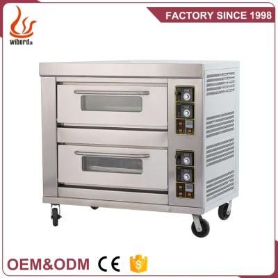 Manufacturer Industrial Stainless Steel Two Decks Six Trays Portable Pizza Bread Bakery ...
