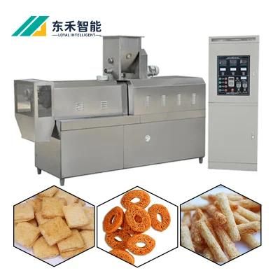 Fully Automatic Twin Screw Extruder for Ruks /Bread Pan /Corn Puff Snacks Making Machine ...
