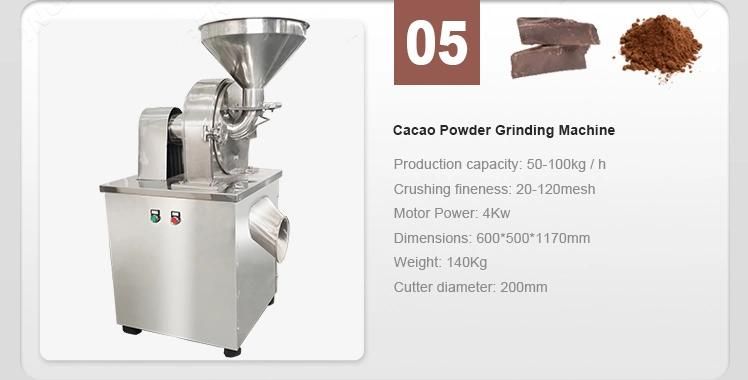 Stainless Steel Cocoa Bean Grinding Machinery Cocoa Liquor Grinding Machines for Process Liquor