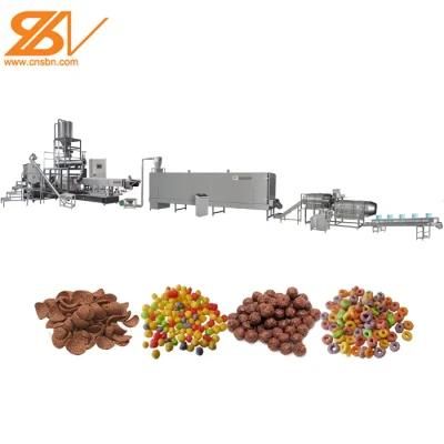 Automatic Breakfast Cereals Puffed Choco Flakes Making Machine