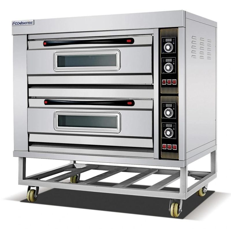 Industrial Bread Deck Baking Oven Control 2 Deck 4 Trays Pizza Oven Bakery Baking Oven Equipment for Sale