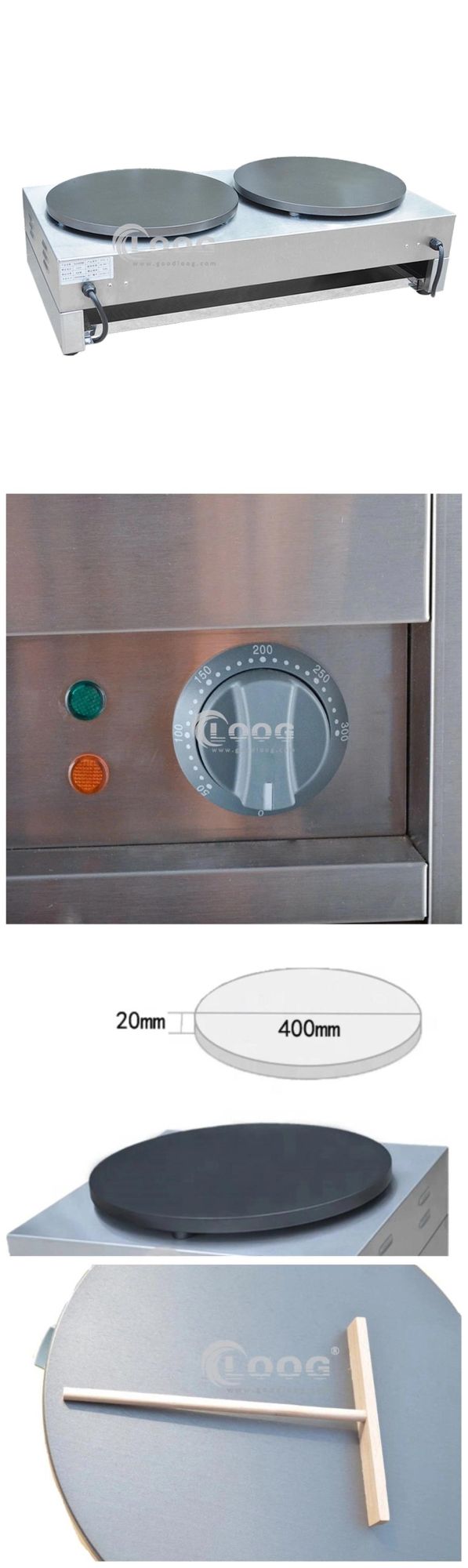 Best Commercial Catering Equipment Electric Pancake Pan Crepe Maker Machine Double Electric Crepe Maker