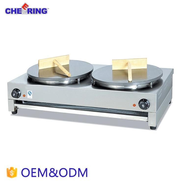 Electric Crepe Maker with Two Burner for Kitchen Use