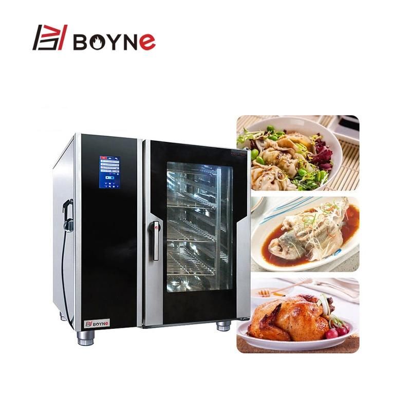 Hotel Kitchen 10 Tray Combi Oven with Touch Screen