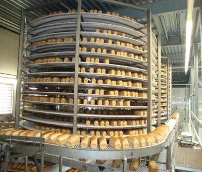 Industrial Single or Double Bakery Spiral Bread Cooling Tower Transport System