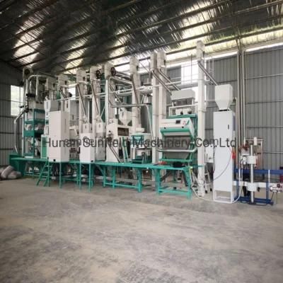 30 Tpd Combined Complete Rice Mill Sorting Destoner Sorter Processing Machine Price for ...