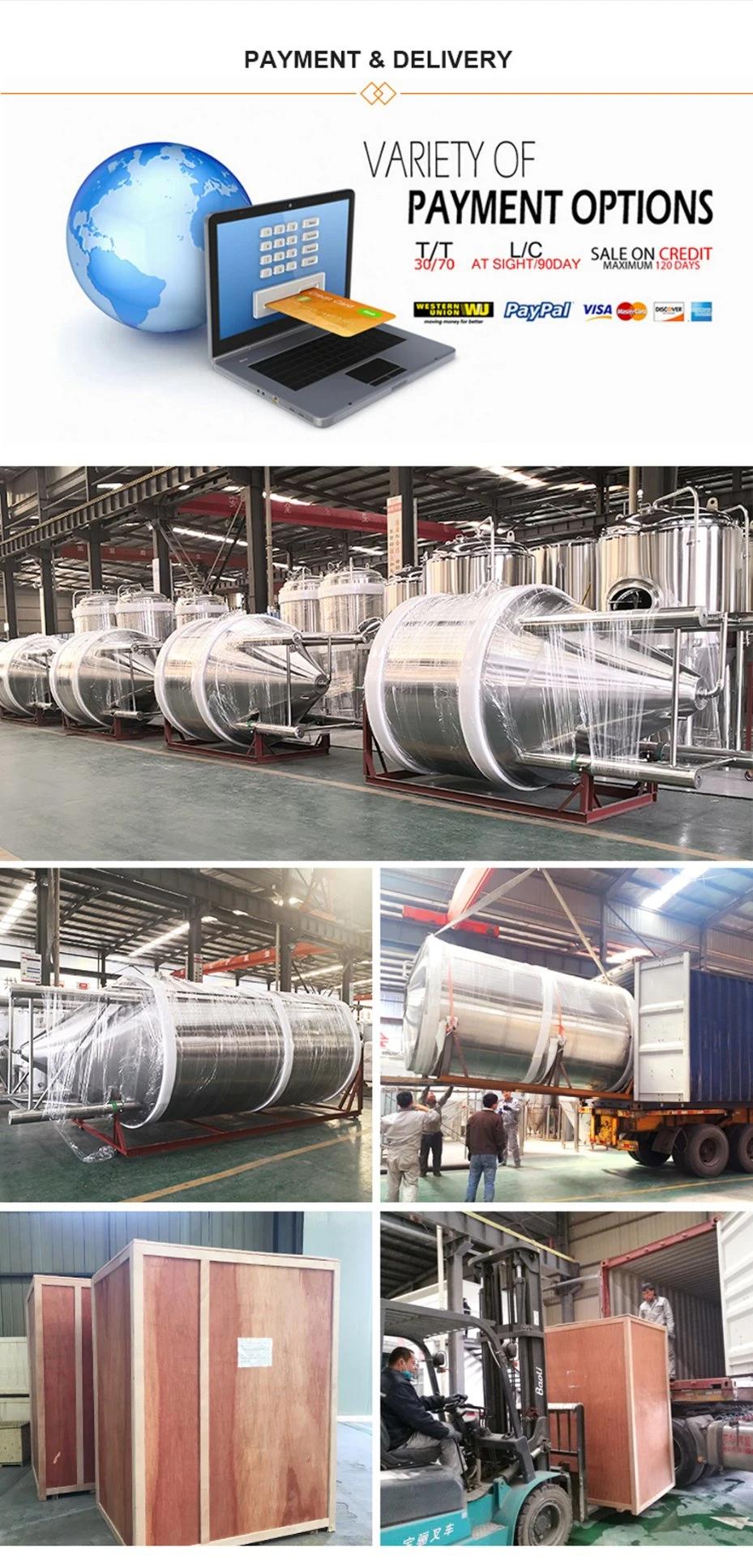 1000L 2000L 3000L 30hl 20bbl Stainless Steel Jacketed Double Layer Heat Preservation Brewery Equipment Turnkey Service