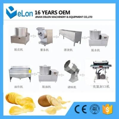 Potato French Fries Making Machine Weave Potato Chips Production Line