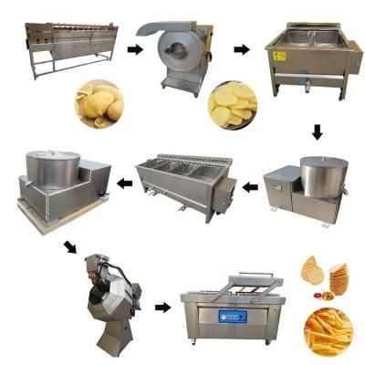Best Selling Sweet Potato Flakes Crisp Processing Line Finger Potato Chips Making Machine