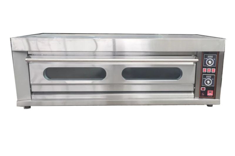 Factory Price Bread Food Electric Oven Customizable Power Platform 1 Deck 2 Trays Bakery Deck Oven