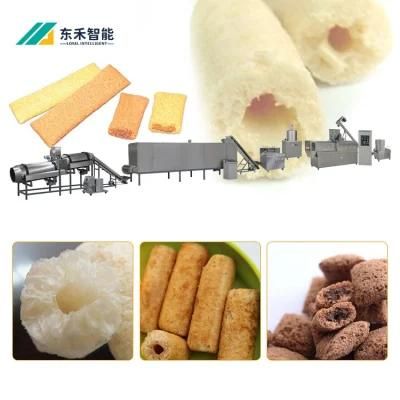 Top Quality Corn Puffed Extruder Puff Corn Filling Snacks Food Processing Line Puff Snacks ...
