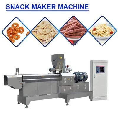 Top Quality High Quality Puffed Corn Chips Snacks Food Making Core Filling Snack Extruder ...