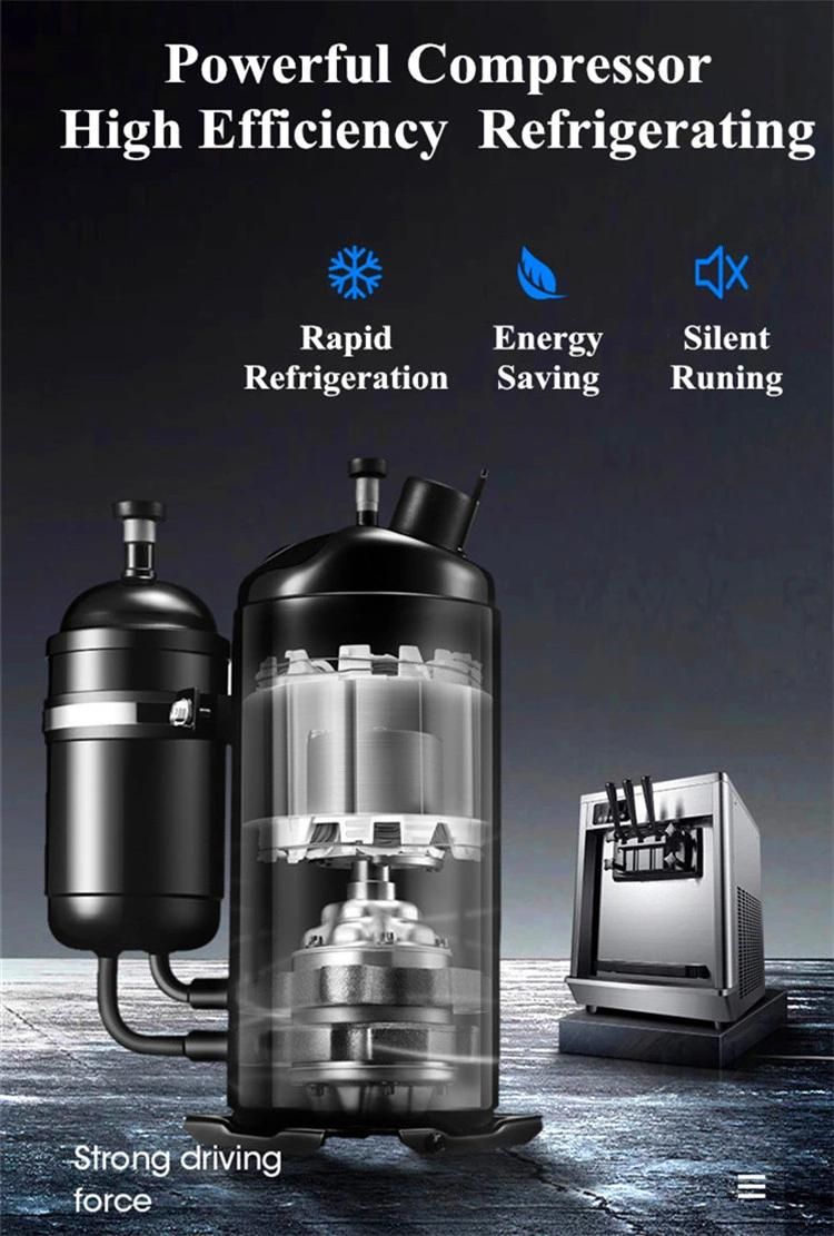 Commercial 3 Flavor Soft Serve Ice Cream Machine