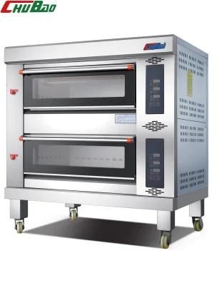 Commercial Kitchen 2 Deck 4 Tray Luxury Gas Oven for Baking Machine Bakery Machinery Food ...