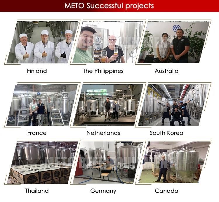 Turnkey Project Meto 200L Small Beer Brewery Equipment for Brewpub