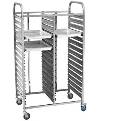 High Standard Stainless Steel Knocked-Down Baking Tray Rack Trolley