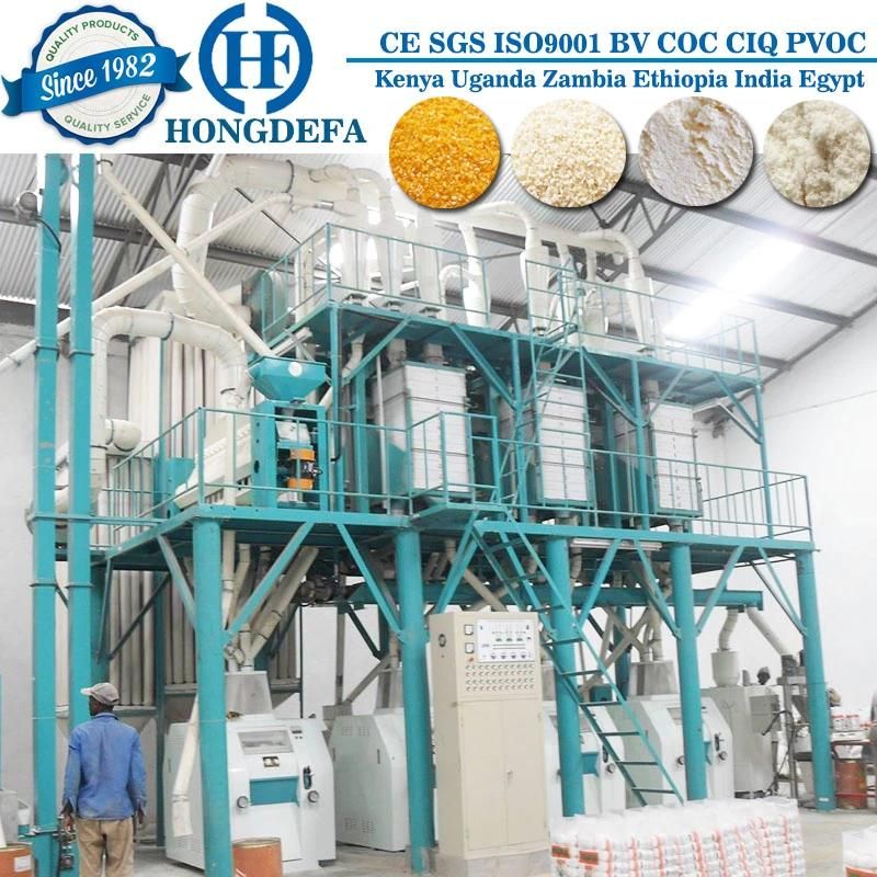 Kenya 50 Ton Corn Flour Mill Equipment Maize Meal Milling Plant