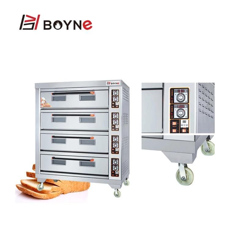 Electric Stainless Steel Four Deck Twelve Trays Baking Oven