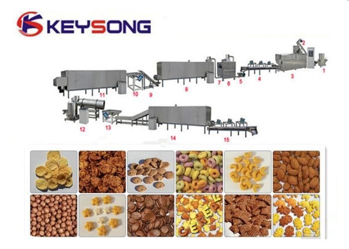 Stainless Steel Automatic Breakfast Cereal Corn Flakes Food Machine