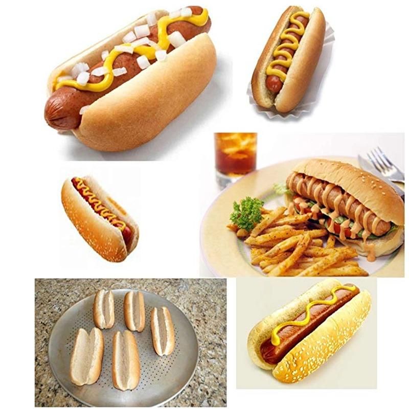 High Quality Hot Dog Bun Pan Hotdog Bread Mold Non Stick Bakeware 7 Inch Oval Hot Dog Mould