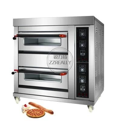 2 Decks 2 Trays Commercial Gas Baking Oven Cake Pizza Bread Oven Bakery Machines Baking ...