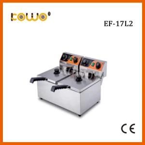 High Efficiency Catering Equipment 34L Double Tank Electric Deep Chicken Duck Food Frying ...
