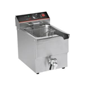 Commercial Single Tank Double Baskets Used LPG Gas Deep Fryer with Temperature Control