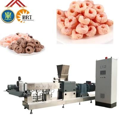 Puffed Corn Snack Extruder Extruded Rice Puff Food Corn Ring Production Line