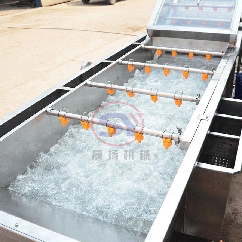 Fruit and Vegetable Pretreatment Equipments Air Bubble Washer/Cleaner Machine