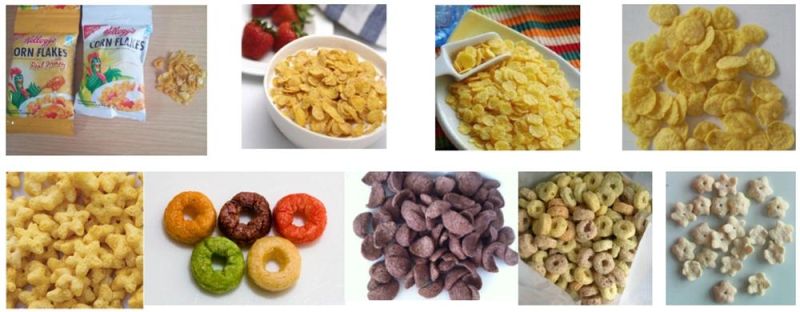 Breakfast Corn Flakes Extruder Machinery Snacks Extrusion Equipment with CE