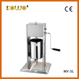 Professional Food Processing Machine 3L Stainless Steel Vertical Manual Sausage Stuffer ...