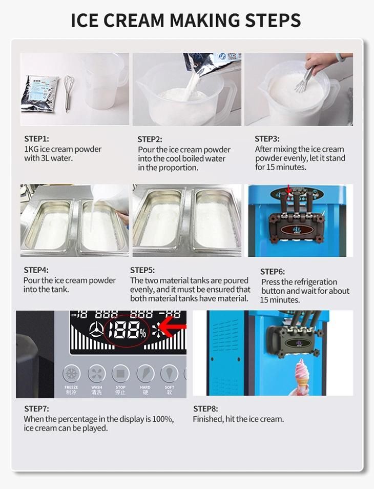 28L/H Capacity Imported Compressor Silent Operation Stainless Steel Material Ice Cream Machine