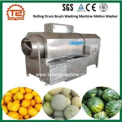 Vegetable Fruits Roller Washing Machine/Rolling Drum Brush Washing Machine Mellon Washer