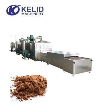 30 Kw Tunnel Industrial Microwave Cocoa Powder Drying and Sterilizing Machine