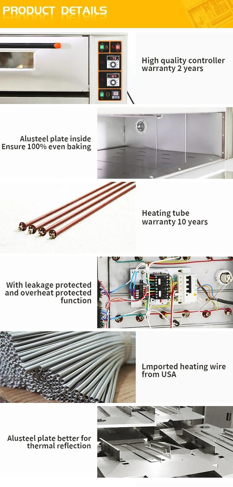 Bakery Equipment Baking Machine 3 Deck 9 Trays Electric Deck Pizza Oven
