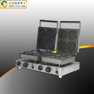 Stainless Steel Professional Electric Mini Snow and Circle Waffle Cake Maker