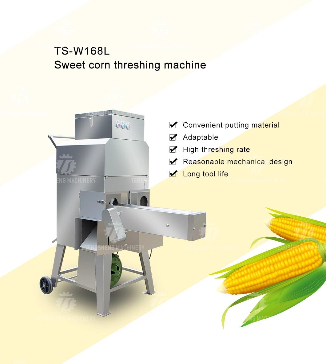 Stainless Steel Vegetable Machine Automatic Cooked Maize Sweet Corn Threshing Machine Fresh Corn Sheller (TS-W168L)