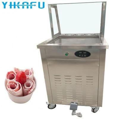 Best Selling Products Thailand Rolled Pan Fried Soft Ice Cream Making Machine UL