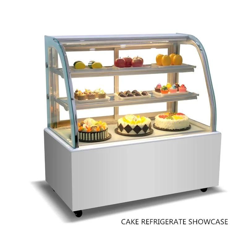 Commercial Kitchen Stainless Steel CD1500 Cake Display Refrigerator Showcase Glass Dessert Cabinet for Bakery Equipment