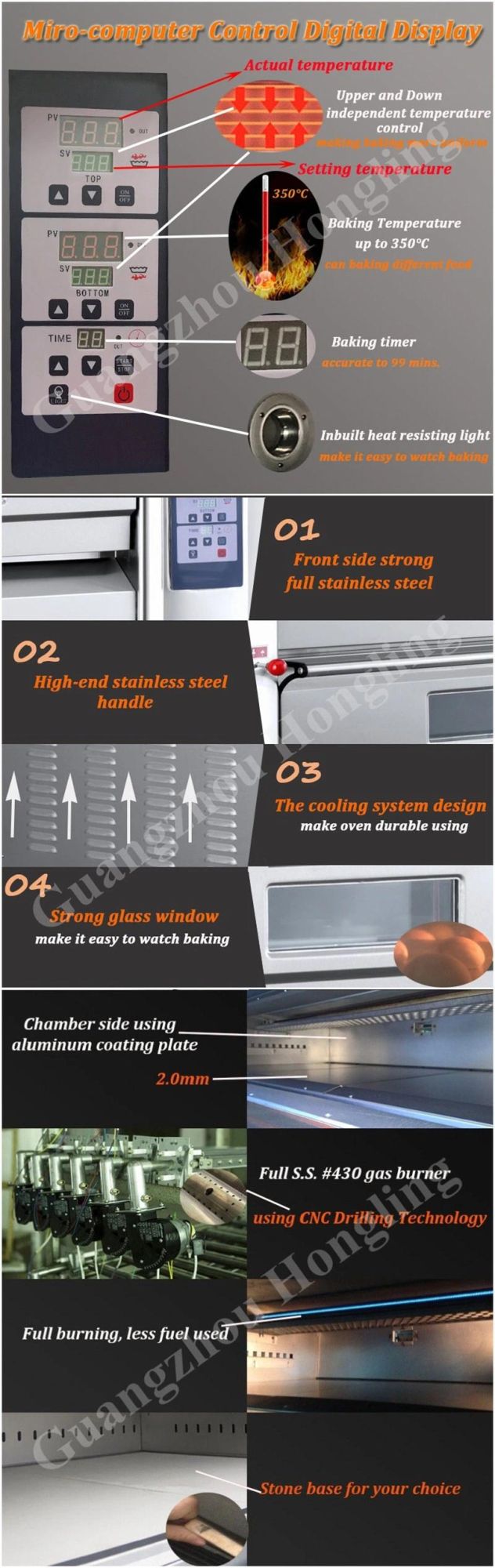 Baking Equipment Gas Deck Oven for Cake/Biscuit/Bread