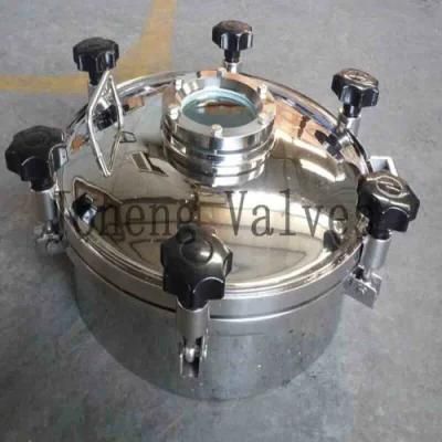 Stainless Steel Sanitary Food Grade Round Type Tank Manway (JN-ML1004)