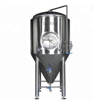 1200L 12hl 10bbl SS304 Double Wall Glycol Jacketed Side Manway Small Beer Fermenter