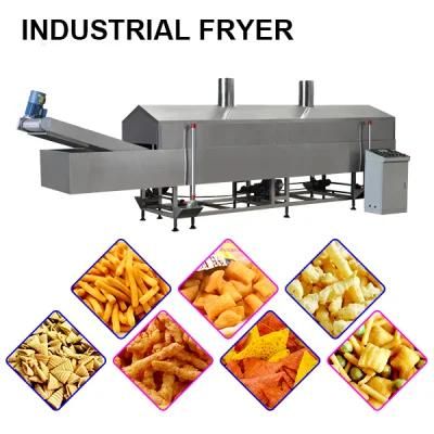 SS304 and Continuous Automatic Fried Food Line Fried Snacks Making Machine with Good ...