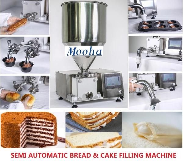 Automatic Puff Injection Machine Bread Bakery Machines Croissant Bread Injector Toast Bun Cream Filling Machine