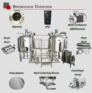Electric Steam Direct Fire Heating Draft Beer Brewing Making Brew Machine