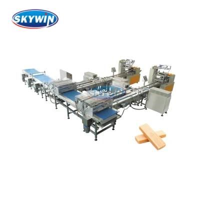 Skywin Automatic Wafer Biscuit Stacker Cooking Stacking and Packing Machine
