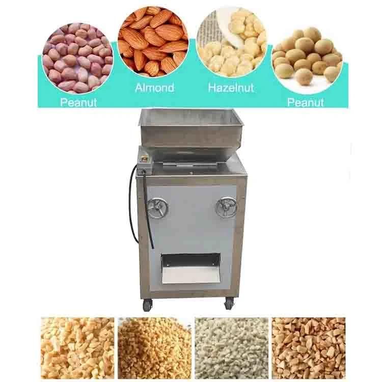 Hazelnut Dicing Walnut Crusher Pistachio Crushing Almonds Cutter Peanut Chopping Cashew Nut Cutting Machine